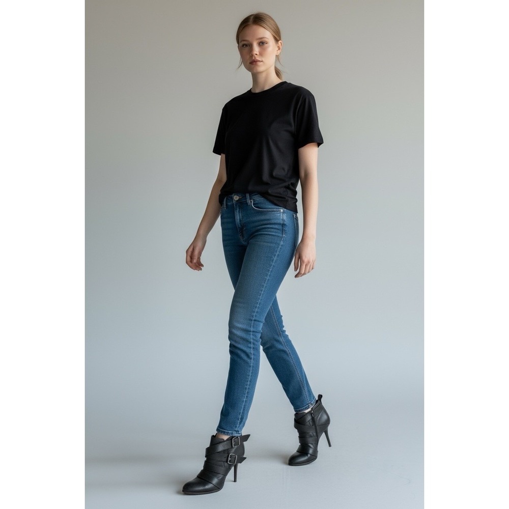 Coach Black Leather Boots with Heels Embossed Size 7.5 Made In Italy Women's